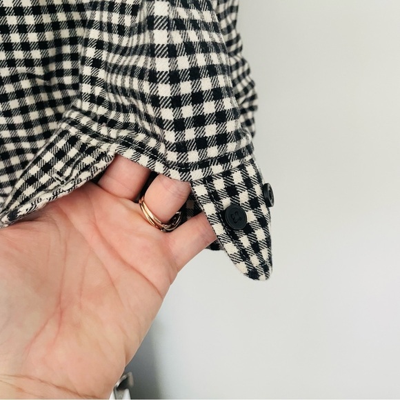 Unbranded Black White Gingham Button Down Cotton Shacket - Picture 6 of 12